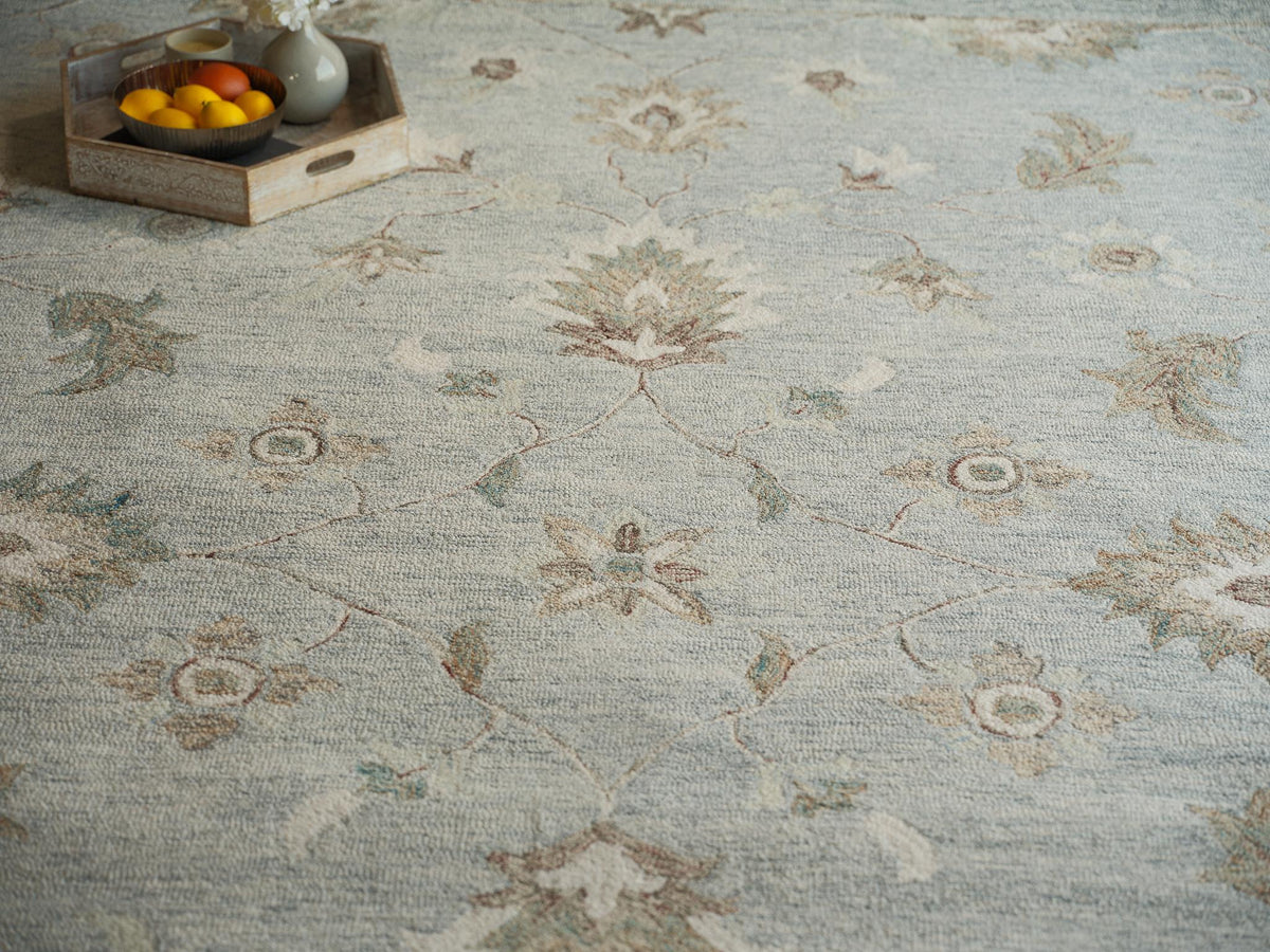 Exquisite Rugs Elegance hand-tufted New Zealand Wool 7351 Light Blue 12' x 9' Area Rug
