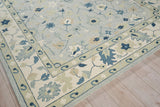 Exquisite Rugs Elegance hand-tufted New Zealand Wool 7353 Light Blue/Ivory/Navy 9' x 6' Area Rug