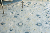 Exquisite Rugs Elegance hand-tufted New Zealand Wool 7353 Light Blue/Ivory/Navy 9' x 6' Area Rug