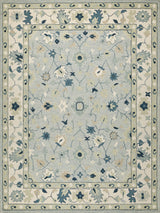 Exquisite Rugs Elegance hand-tufted New Zealand Wool 7353 Light Blue/Ivory/Navy 10' x 8' Area Rug