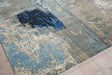 Exquisite Rugs Picasso hand-knotted Wool/Silk 7360 Blue/Silver/Black 10' x 8' Area Rug