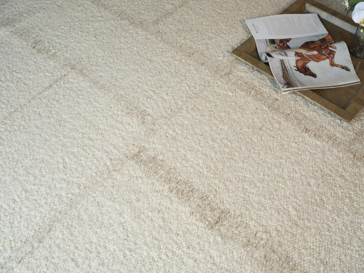 Exquisite Rugs Kokomo flatweave New Zealand Wool 7381 Ivory 20' x 15' Area Rug