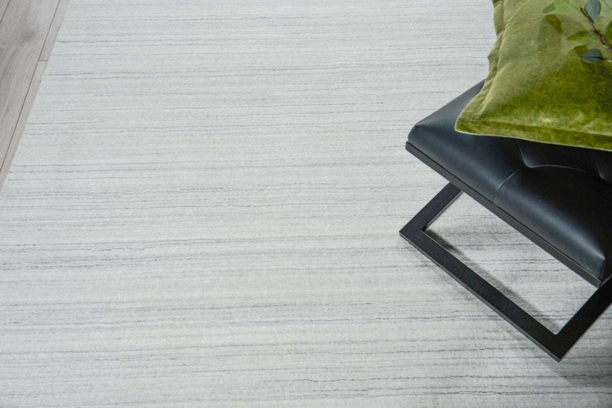 Exquisite Rugs Serenity handloomed PET 7391 Ivory/Gray 3' x 2' Area Rug