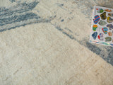 Exquisite Rugs Moderno hand-knotted New Zealand Wool 7420 Blue/Taupe 14' x 10' Area Rug