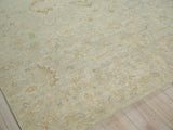 Exquisite Rugs Santorini hand-knotted Wool/Silk 7417 Light Silver 12' x 9' Area Rug