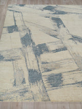 Exquisite Rugs Moderno hand-knotted New Zealand Wool 7420 Blue/Taupe 15' x 12' Area Rug