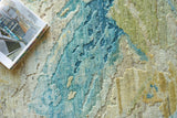 Exquisite Rugs Moderno hand-knotted New Zealand Wool 7425 Yellow/Green/Blue 9' x 6' Area Rug