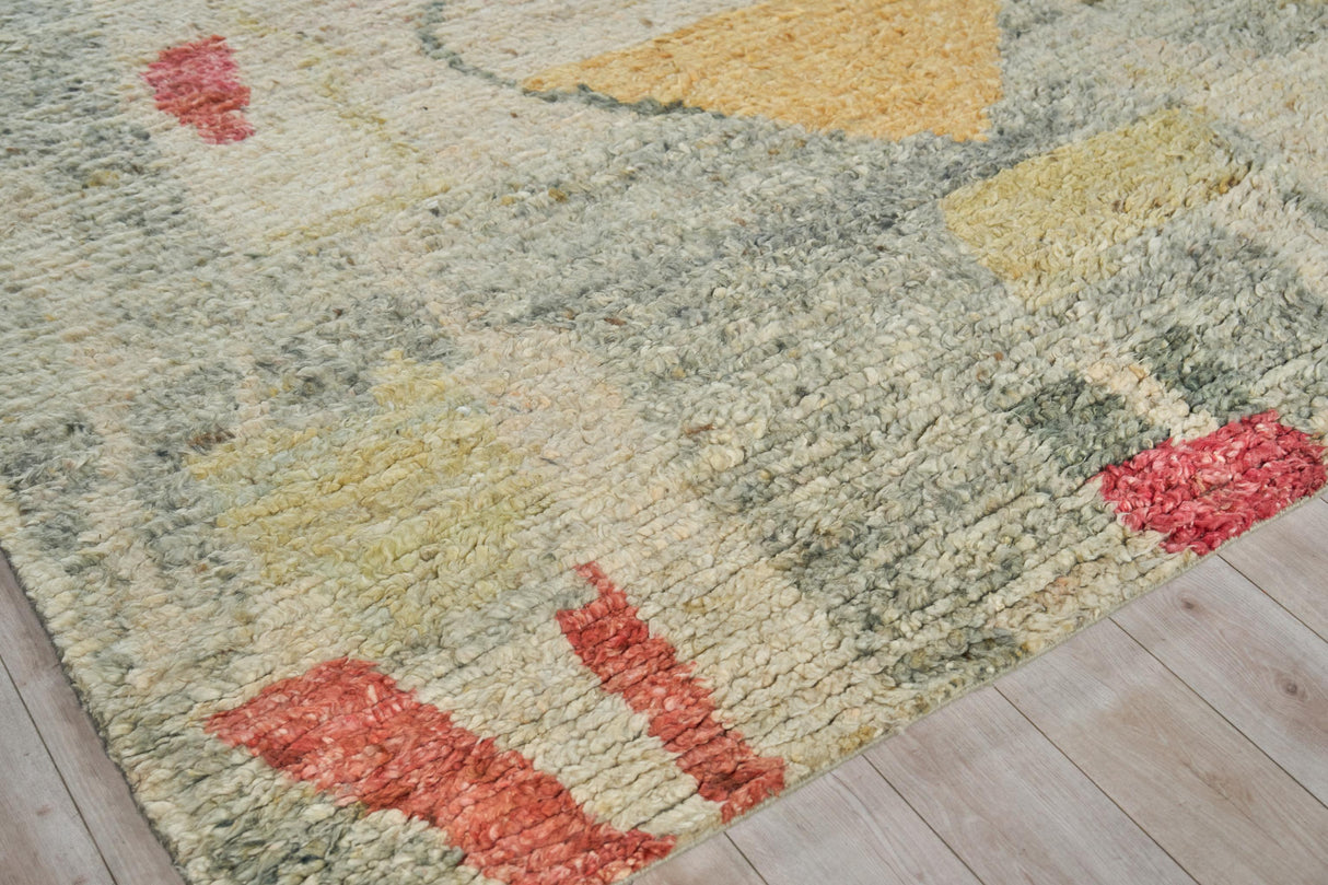 Exquisite Rugs Marrakesh hand-knotted Wool 7426 Red/Yellow/Multi 10' x 8' Area Rug