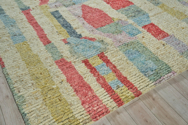 Exquisite Rugs Marrakesh hand-knotted Wool 7427 Red/Yellow/Multi 10' x 8' Area Rug