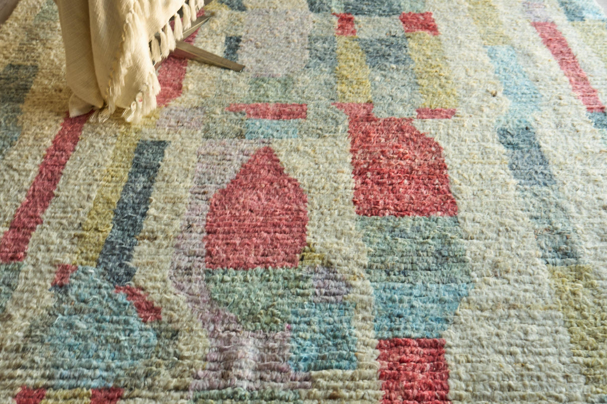 Exquisite Rugs Marrakesh hand-knotted Wool 7427 Red/Yellow/Multi 10' x 8' Area Rug