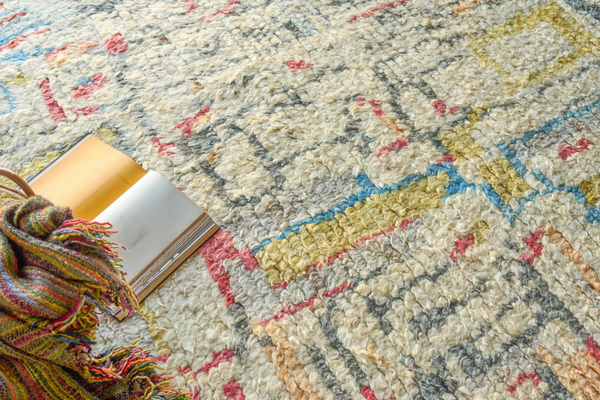 Exquisite Rugs Marrakesh hand-knotted Wool 7428 Red/Yellow/Multi 10' x 8' Area Rug
