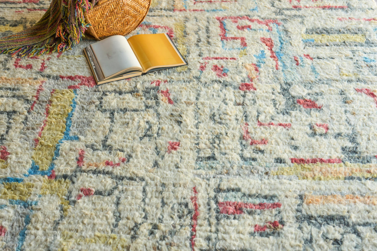Exquisite Rugs Marrakesh hand-knotted Wool 7428 Red/Yellow/Multi 10' x 8' Area Rug