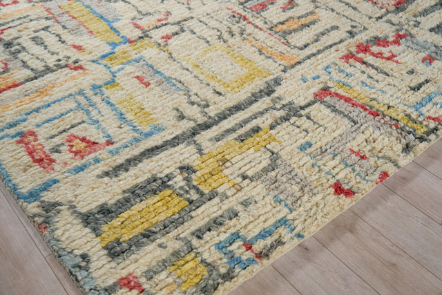 Exquisite Rugs Marrakesh hand-knotted Wool 7428 Red/Yellow/Multi 12' x 9' Area Rug