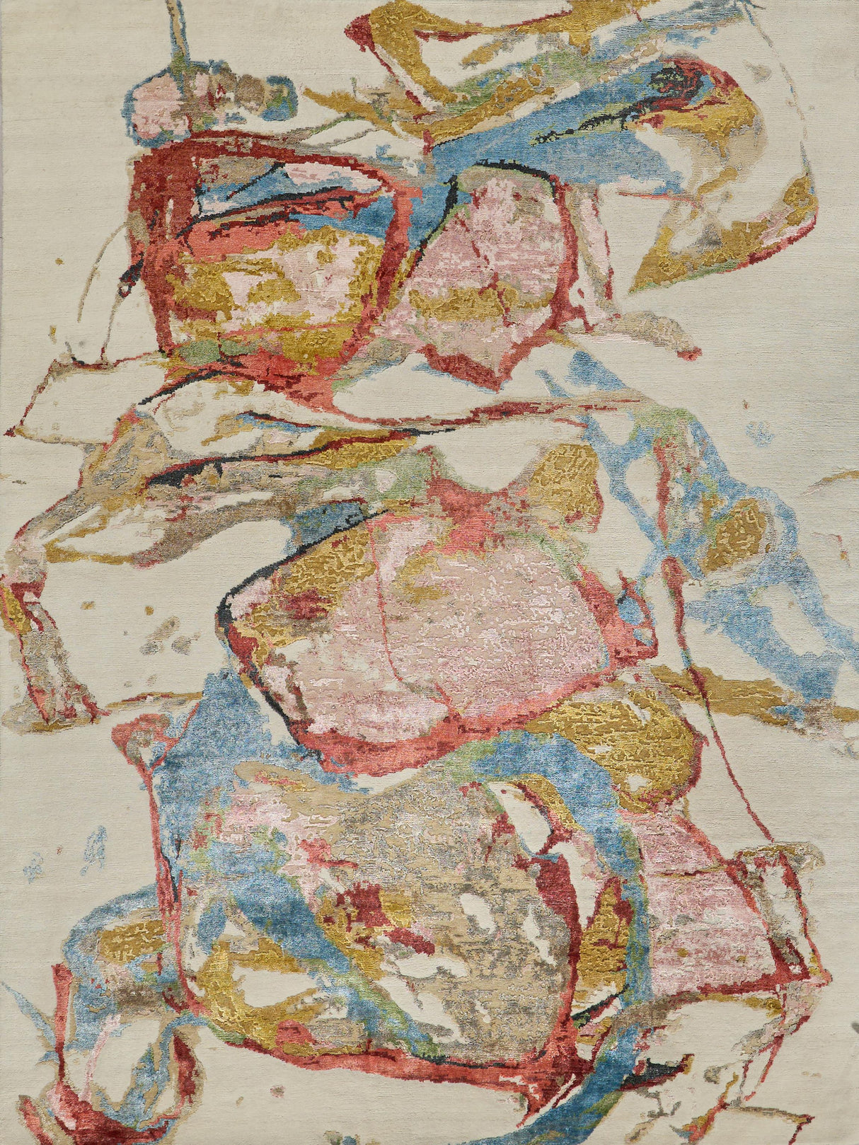 Exquisite Rugs Vibrance hand-knotted Wool/Bamboo Silk 7437 Pink/Red/Blue/Multi 10' x 8' Area Rug