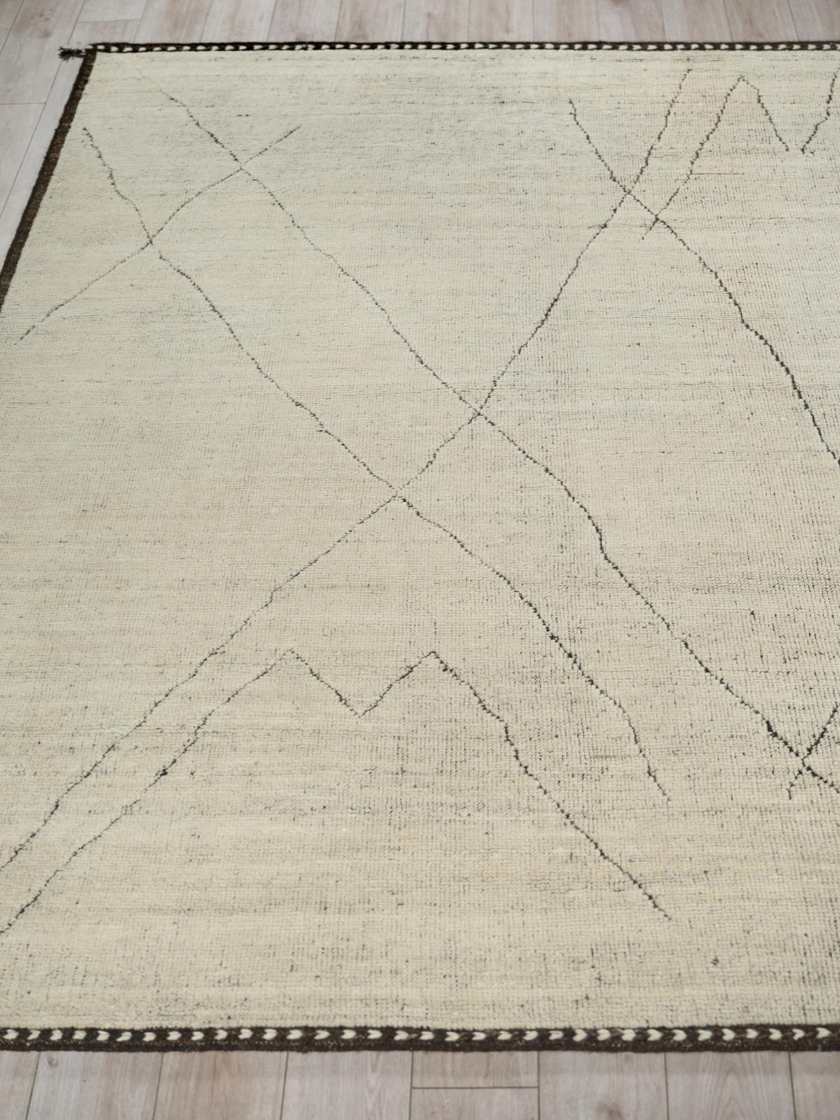 Exquisite Rugs Mojave hand-knotted New Zealand Wool 7455 Ivory/Espresso 15' x 12' Area Rug