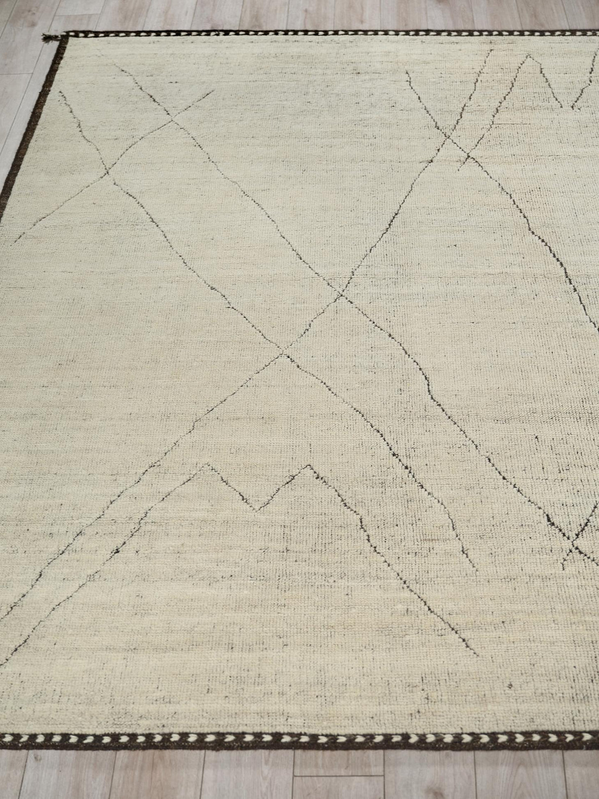Exquisite Rugs Mojave hand-knotted New Zealand Wool 7455 Ivory/Espresso 18' x 14' Area Rug