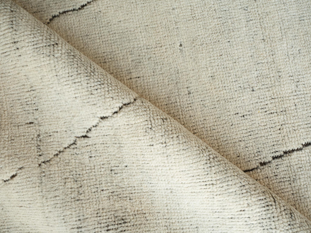 Exquisite Rugs Mojave hand-knotted New Zealand Wool 7455 Ivory/Espresso 18' x 14' Area Rug