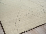Exquisite Rugs Mojave hand-knotted New Zealand Wool 7455 Ivory/Espresso 12' x 9' Area Rug