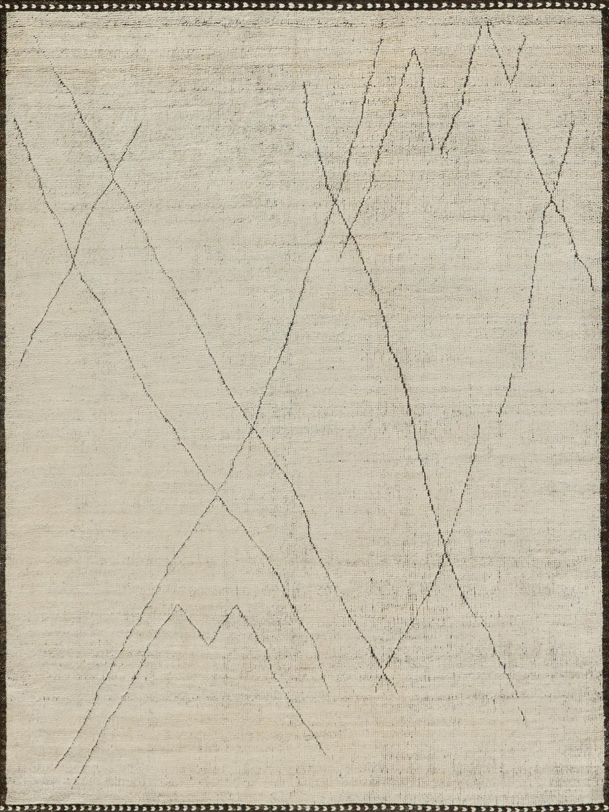 Exquisite Rugs Mojave hand-knotted New Zealand Wool 7455 Ivory/Espresso 12' x 9' Area Rug