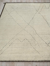 Exquisite Rugs Mojave hand-knotted New Zealand Wool 7455 Ivory/Espresso 12' x 9' Area Rug