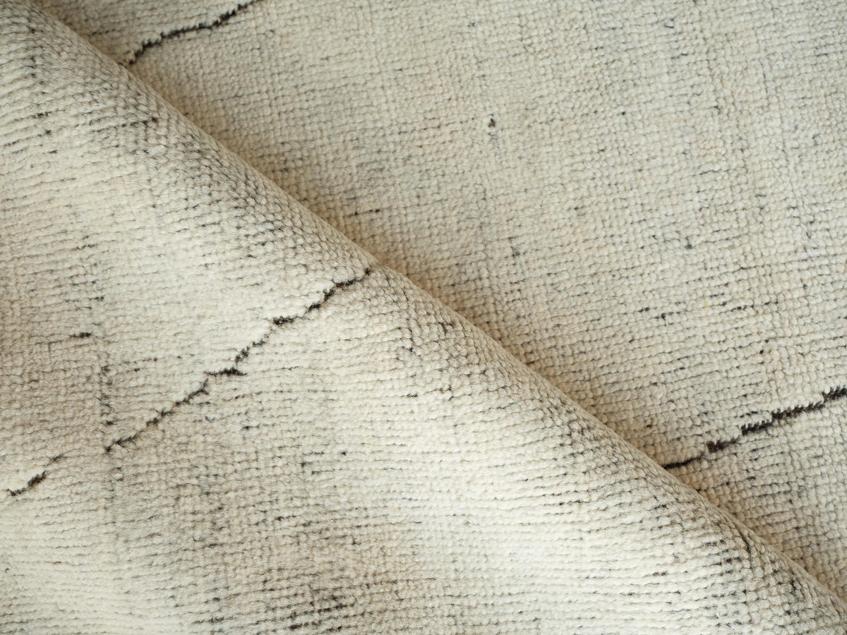 Exquisite Rugs Mojave hand-knotted New Zealand Wool 7455 Ivory/Espresso 12' x 9' Area Rug