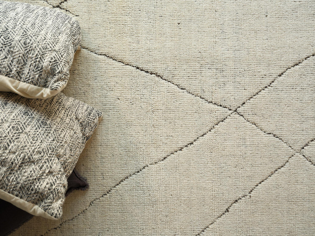 Exquisite Rugs Mojave hand-knotted New Zealand Wool 7455 Ivory/Espresso 12' x 9' Area Rug