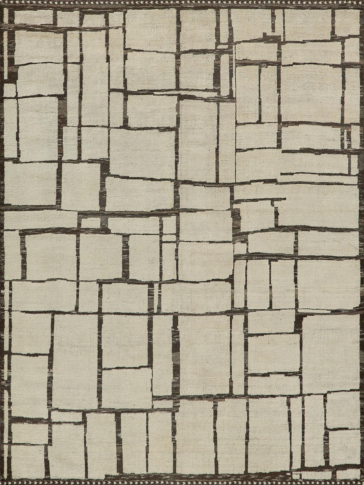 Exquisite Rugs Mojave hand-knotted New Zealand Wool 7457 Ivory/Espresso 14' x 10' Area Rug