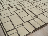 Exquisite Rugs Mojave hand-knotted New Zealand Wool 7457 Ivory/Espresso 10' x 8' Area Rug