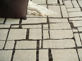 Exquisite Rugs Mojave hand-knotted New Zealand Wool 7457 Ivory/Espresso 10' x 8' Area Rug