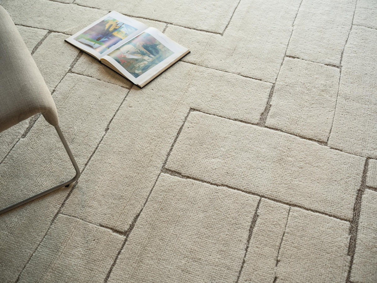 Exquisite Rugs Mojave hand-knotted New Zealand Wool 7459 Ivory/Beige 14' x 10' Area Rug