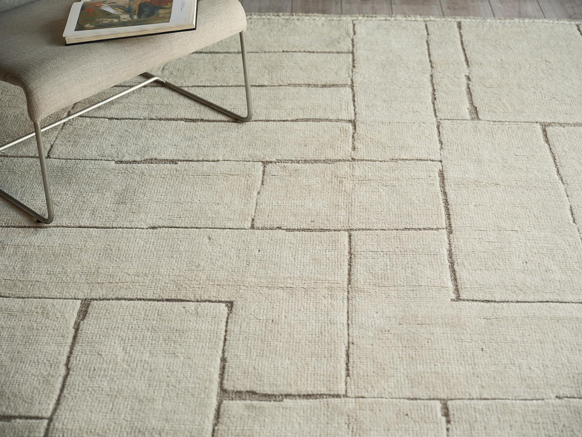 Exquisite Rugs Mojave hand-knotted New Zealand Wool 7459 Ivory/Beige 14' x 10' Area Rug