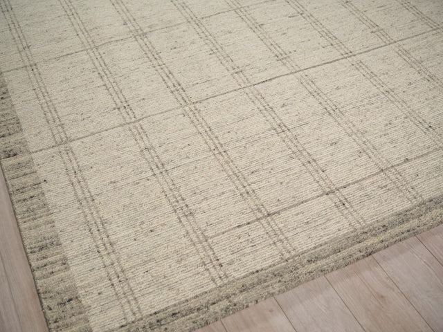 Exquisite Rugs Desi hand-knotted Wool 7462 Silver 12' x 9' Area Rug