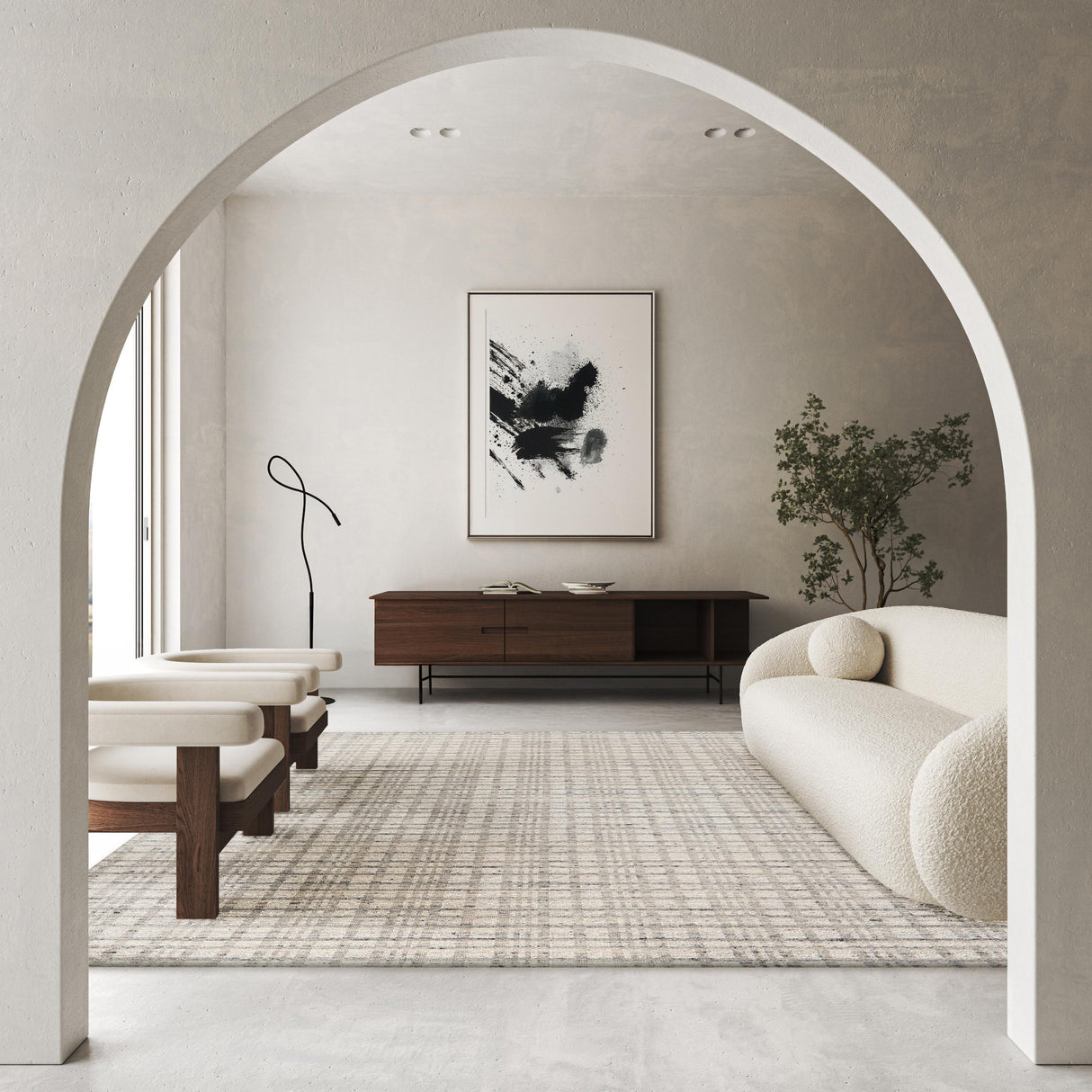 Exquisite Rugs Desi hand-knotted Wool 7463 Light Silver 12' x 9' Area Rug