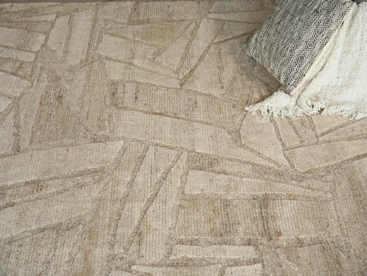 Exquisite Rugs Boma hand-knotted Wool 7465 Beige 10' x 8' Area Rug
