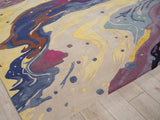 Exquisite Rugs Solara hand-tufted New Zealand Wool/Viscose 7478 Purple/Yellow/Multi 10' x 8' Area Rug