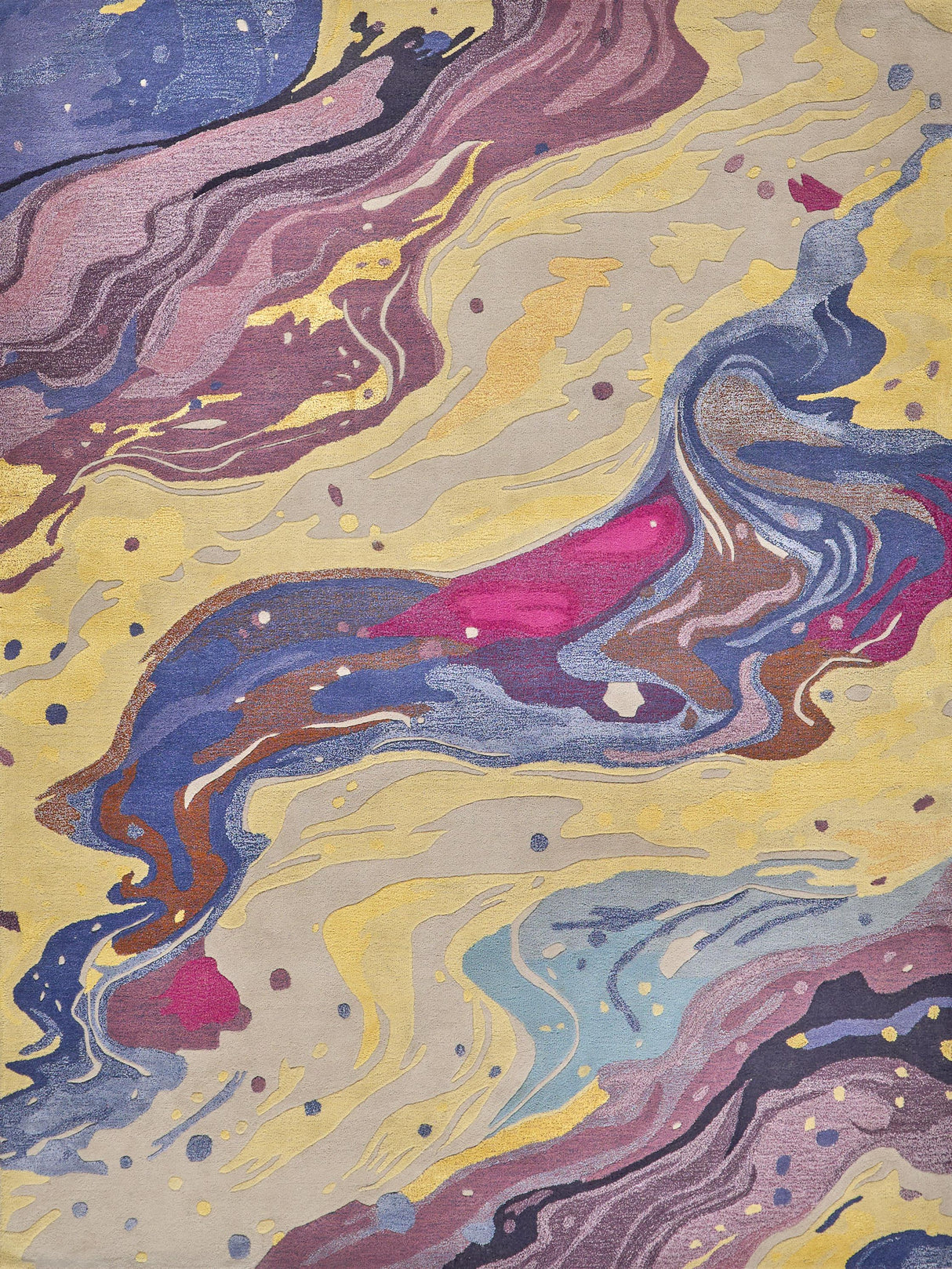 Exquisite Rugs Solara hand-tufted New Zealand Wool/Viscose 7478 Purple/Yellow/Multi 10' x 8' Area Rug