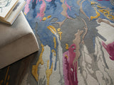 Exquisite Rugs Solara hand-tufted New Zealand Wool 7480 Pink/Blue/Multi 10' x 8' Area Rug