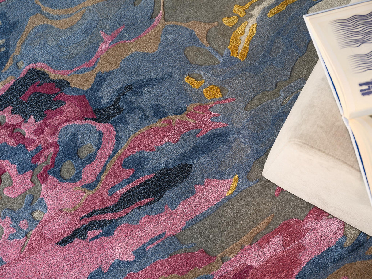 Exquisite Rugs Solara hand-tufted New Zealand Wool 7480 Pink/Blue/Multi 10' x 8' Area Rug