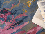 Exquisite Rugs Solara hand-tufted New Zealand Wool 7480 Pink/Blue/Multi 10' x 8' Area Rug