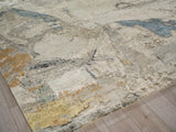 Exquisite Rugs Floor Art hand-knotted Bamboo Silk 7486 Blue/Silver/Multi 10' x 8' Area Rug