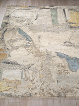 Exquisite Rugs Floor Art hand-knotted Bamboo Silk 7486 Blue/Silver/Multi 10' x 8' Area Rug