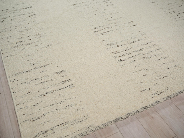 Exquisite Rugs Sunstone flatweave Wool 7489 Ivory/Black 9' x 6' Area Rug