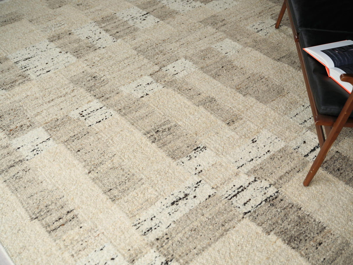 Exquisite Rugs Sunstone flatweave Wool 7492 Beige/Brown 9' x 6' Area Rug