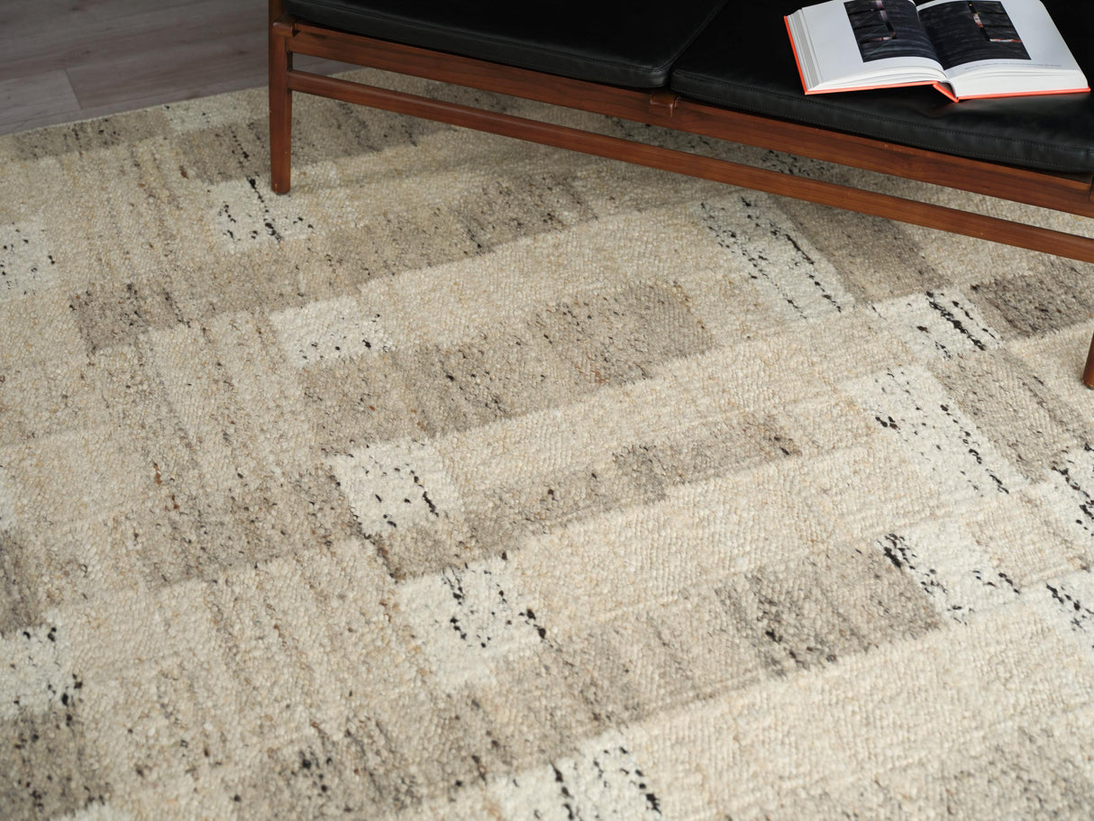 Exquisite Rugs Sunstone flatweave Wool 7492 Beige/Brown 9' x 6' Area Rug