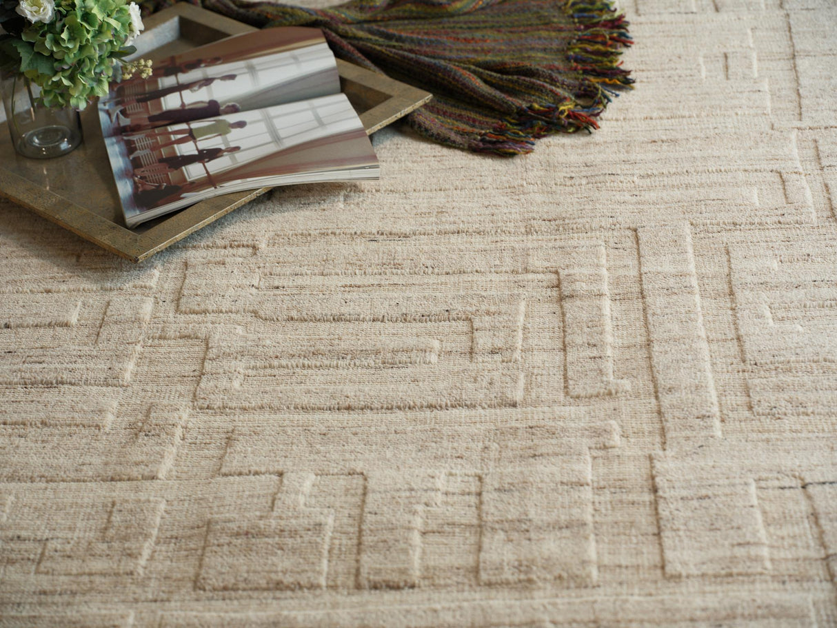 Exquisite Rugs Malmo hand-knotted New Zealand Wool 7494 Beige 10' x 8' Area Rug