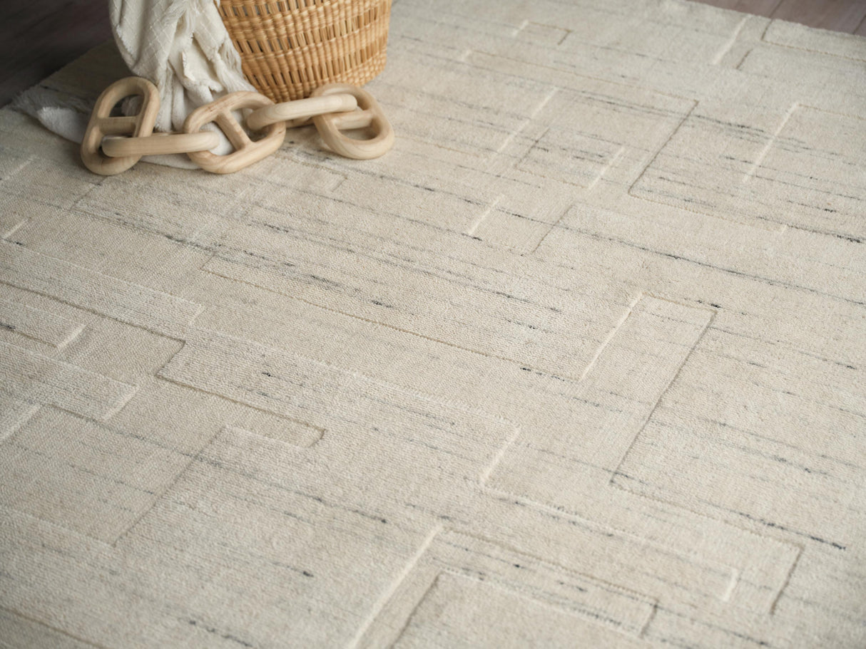 Exquisite Rugs Malmo hand-knotted New Zealand Wool 7495 Ivory 12' x 9' Area Rug