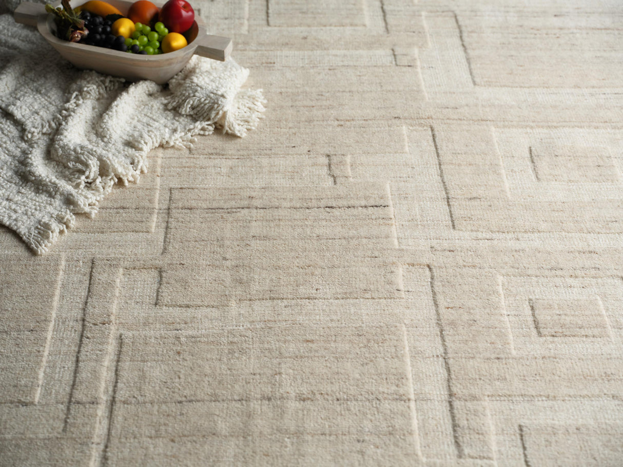 Exquisite Rugs Malmo hand-knotted New Zealand Wool 7496 Beige/Taupe 18' x 14' Area Rug