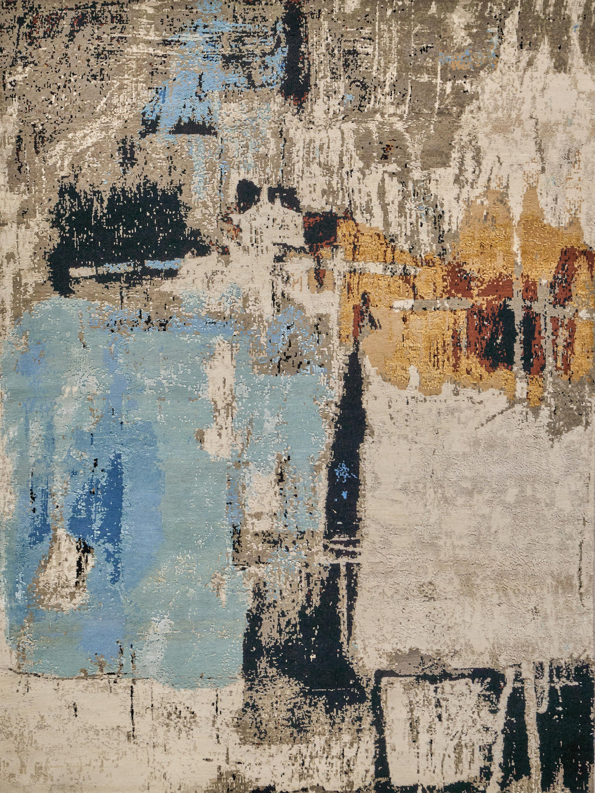 Exquisite Rugs Picasso hand-knotted Wool/Silk 7509 Blue 10' x 8' Area Rug
