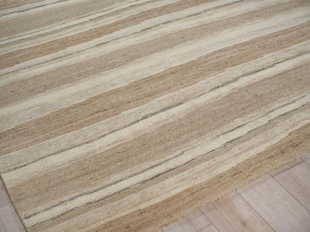 Exquisite Rugs Oslo hand-knotted Ghazni Wool 7513 Ivory/Brown 15' x 12' Area Rug