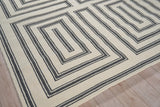 Exquisite Rugs Studio hand-tufted New Zealand Wool 7531 Ivory/Black 14' x 10' Area Rug